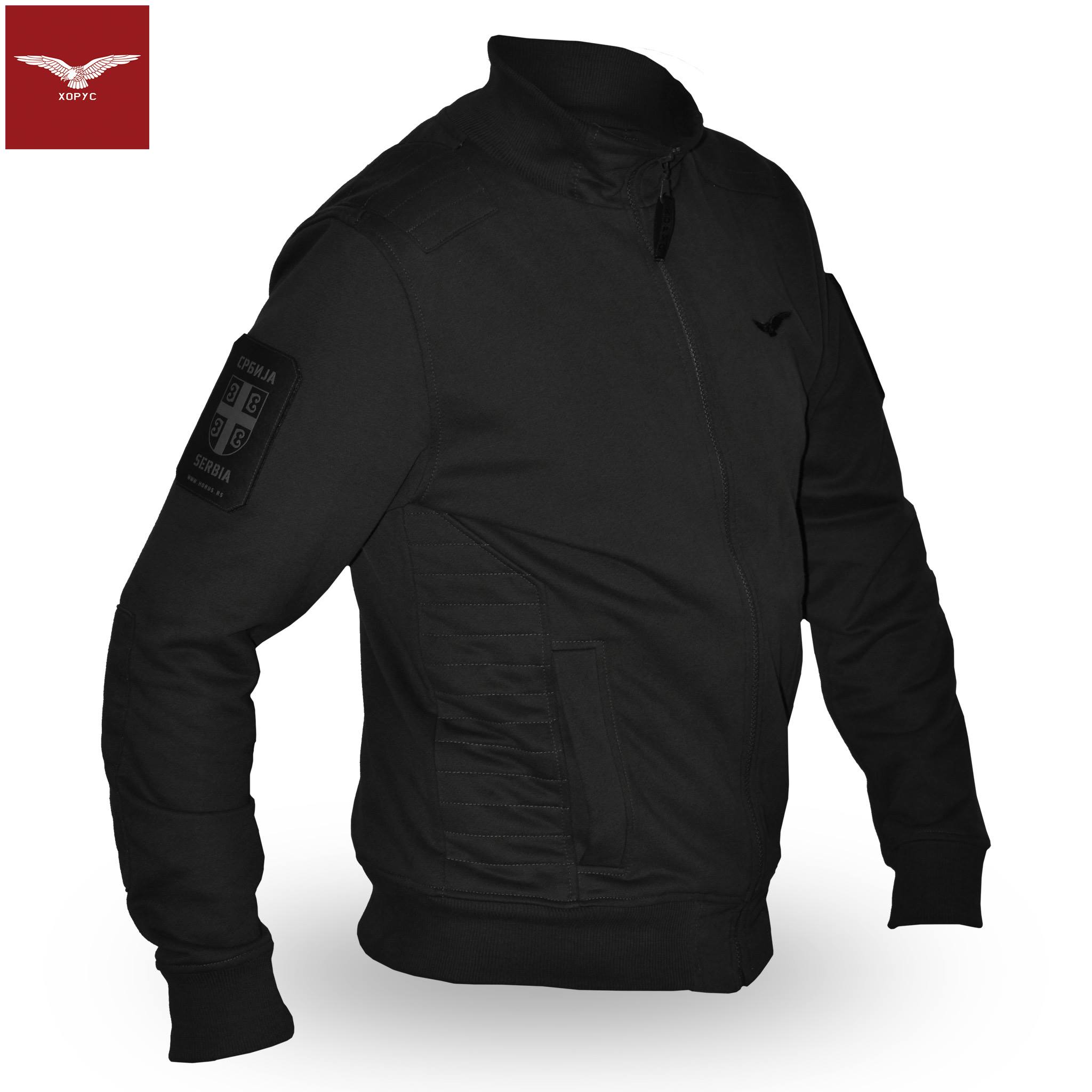 Dukserica HORUS D3 Combat - crni