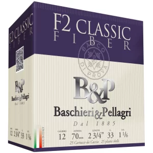 Lovački patron B&P F2 Classic Fiber 12/70 33 grama 3,1mm; 3,5mm, 3,9mm